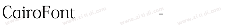 CairoFont 1 1 常规字体转换